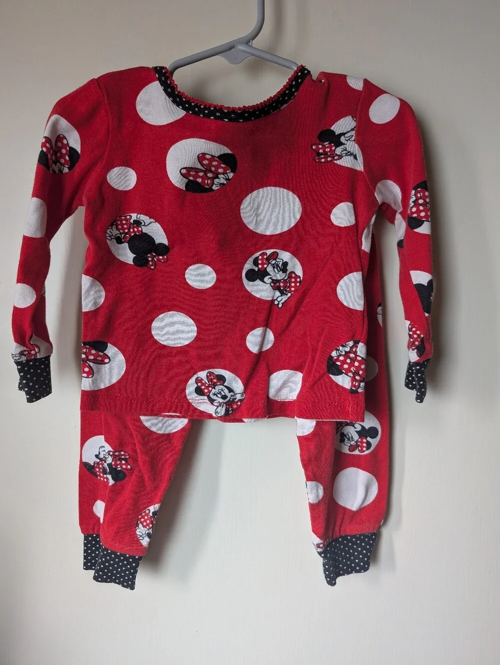 Disney Red Minnie Mouse Polka Dot Pajama Set